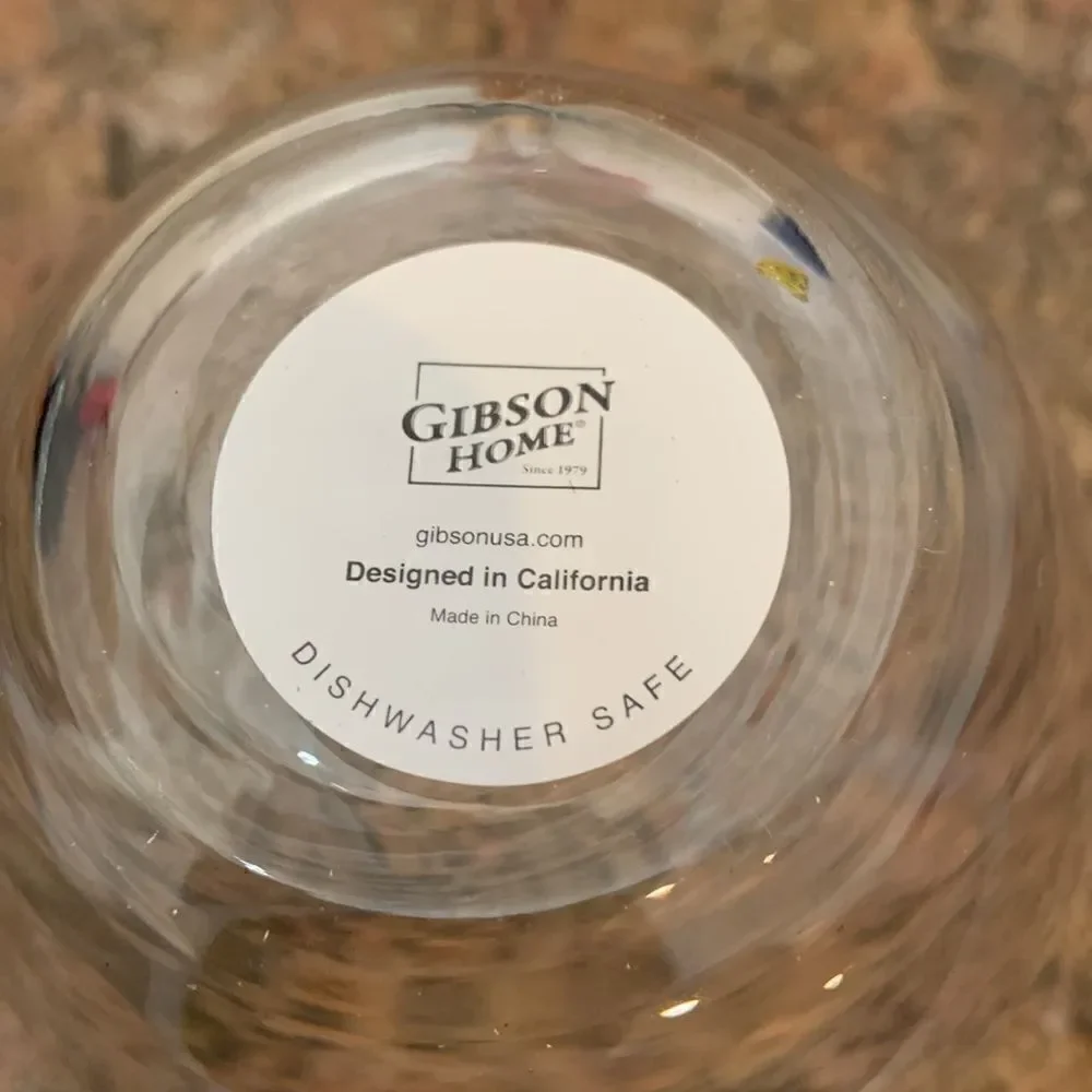 Gibson Home Imagination Stemless Glass Set 4 Pieces 10 Ounces Each Dishwasher